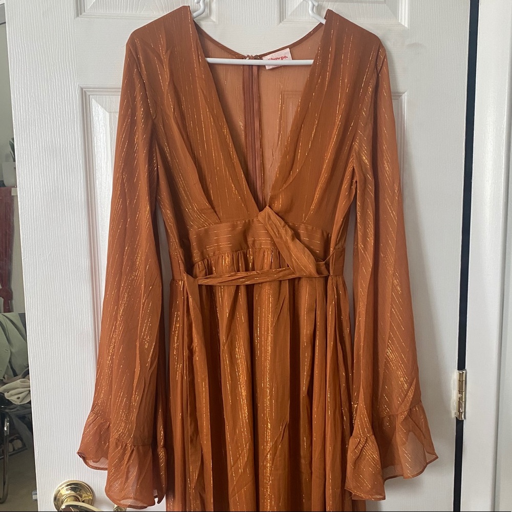 COPY - SHOWPO US 8 Dangerous Woman Maxi Dress in Rust
